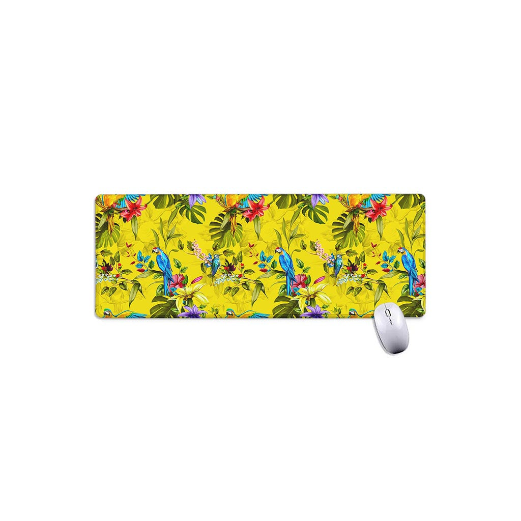 Parrot Tropical Pattern Print Extended Mouse Pad