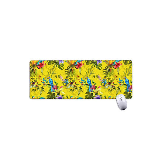 Parrot Tropical Pattern Print Extended Mouse Pad