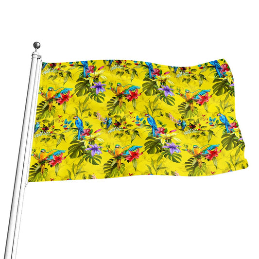 Parrot Tropical Pattern Print Flag