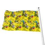 Parrot Tropical Pattern Print Flag