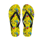 Parrot Tropical Pattern Print Flip Flops