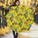 Parrot Tropical Pattern Print Foldable Umbrella