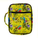 Parrot Tropical Pattern Print Front Pocket Bible Bag