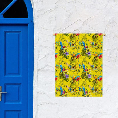 Parrot Tropical Pattern Print Garden Flag