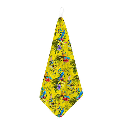 Parrot Tropical Pattern Print Hand Towel