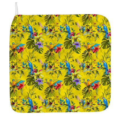 Parrot Tropical Pattern Print Hand Towel