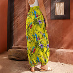 Parrot Tropical Pattern Print Harem Pants