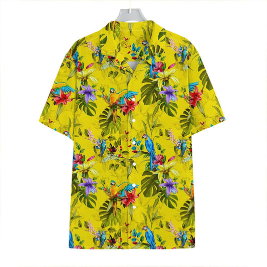 Parrot Tropical Pattern Print Hawaiian Shirt