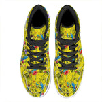 Parrot Tropical Pattern Print High Top Leather Sneakers