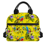 Parrot Tropical Pattern Print Insulated Lunch Bag