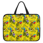 Parrot Tropical Pattern Print Laptop Sleeve With Handle