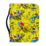 Parrot Tropical Pattern Print Leather Bible Cover