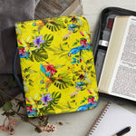 Parrot Tropical Pattern Print Leather Bible Cover