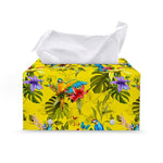 Parrot Tropical Pattern Print Leather Tissue Box Cover