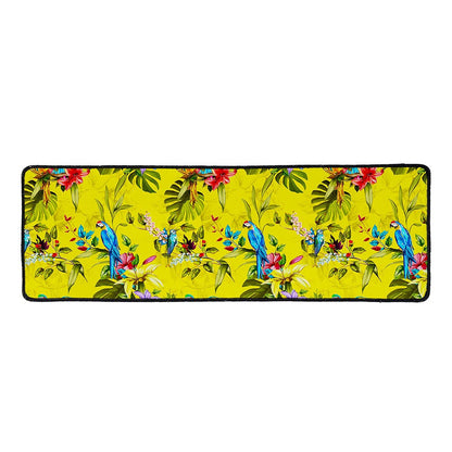 Parrot Tropical Pattern Print Long Kitchen Mat