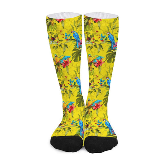 Parrot Tropical Pattern Print Long Socks