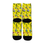 Parrot Tropical Pattern Print Long Socks