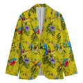 Parrot Tropical Pattern Print Men's Blazer