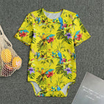 Parrot Tropical Pattern Print Men's Bodysuit