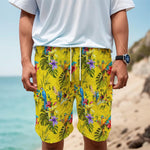 Parrot Tropical Pattern Print Men's Cargo Shorts