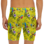 Parrot Tropical Pattern Print Men's Long Boxer Briefs
