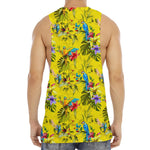 Parrot Tropical Pattern Print Men's Muscle Tank Top