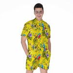 Parrot Tropical Pattern Print Men's Rompers