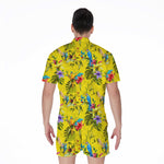 Parrot Tropical Pattern Print Men's Rompers