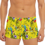 Parrot Tropical Pattern Print Men's Short Boxer Briefs
