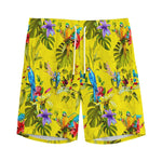 Parrot Tropical Pattern Print Men's Sports Shorts