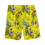 Parrot Tropical Pattern Print Men's Sports Shorts