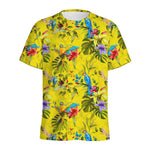 Parrot Tropical Pattern Print Men's Sports T-Shirt