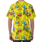 Parrot Tropical Pattern Print Men's Velvet T-Shirt