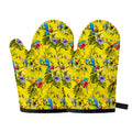 Parrot Tropical Pattern Print Oven Mitts