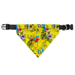 Parrot Tropical Pattern Print Over The Collar Dog Bandana