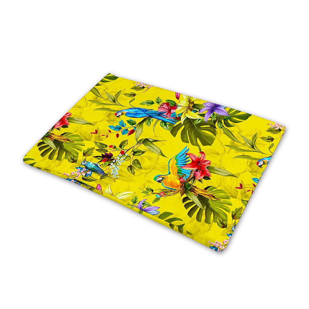 Parrot Tropical Pattern Print Pet Cooling Mat Cover