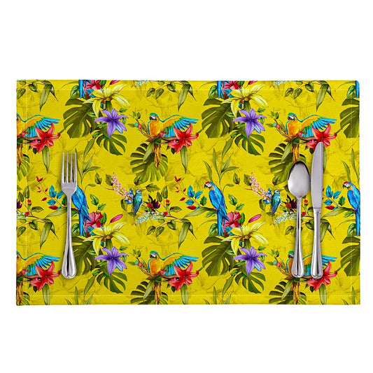 Parrot Tropical Pattern Print Placemat