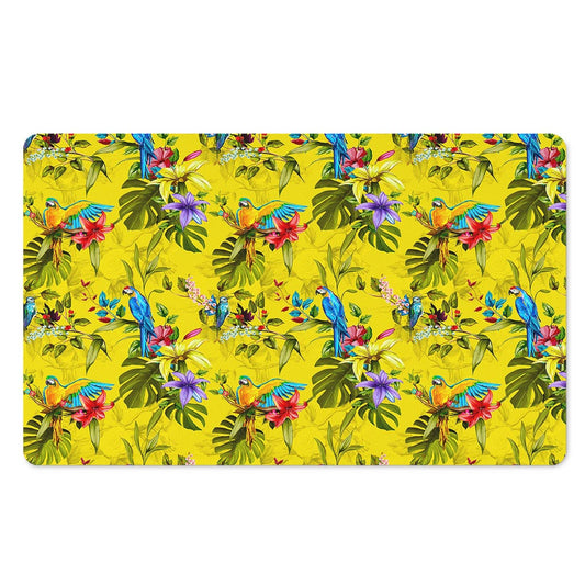 Parrot Tropical Pattern Print Polyester Doormat