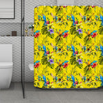 Parrot Tropical Pattern Print Polyester Shower Curtain