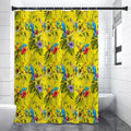 Parrot Tropical Pattern Print Premium Shower Curtain