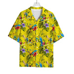 Parrot Tropical Pattern Print Rayon Hawaiian Shirt