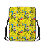 Parrot Tropical Pattern Print Rectangular Crossbody Bag