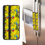 Parrot Tropical Pattern Print Refrigerator Handle Covers