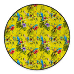 Parrot Tropical Pattern Print Round Floor Mat