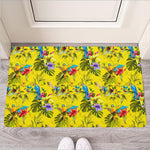 Parrot Tropical Pattern Print Rubber Doormat