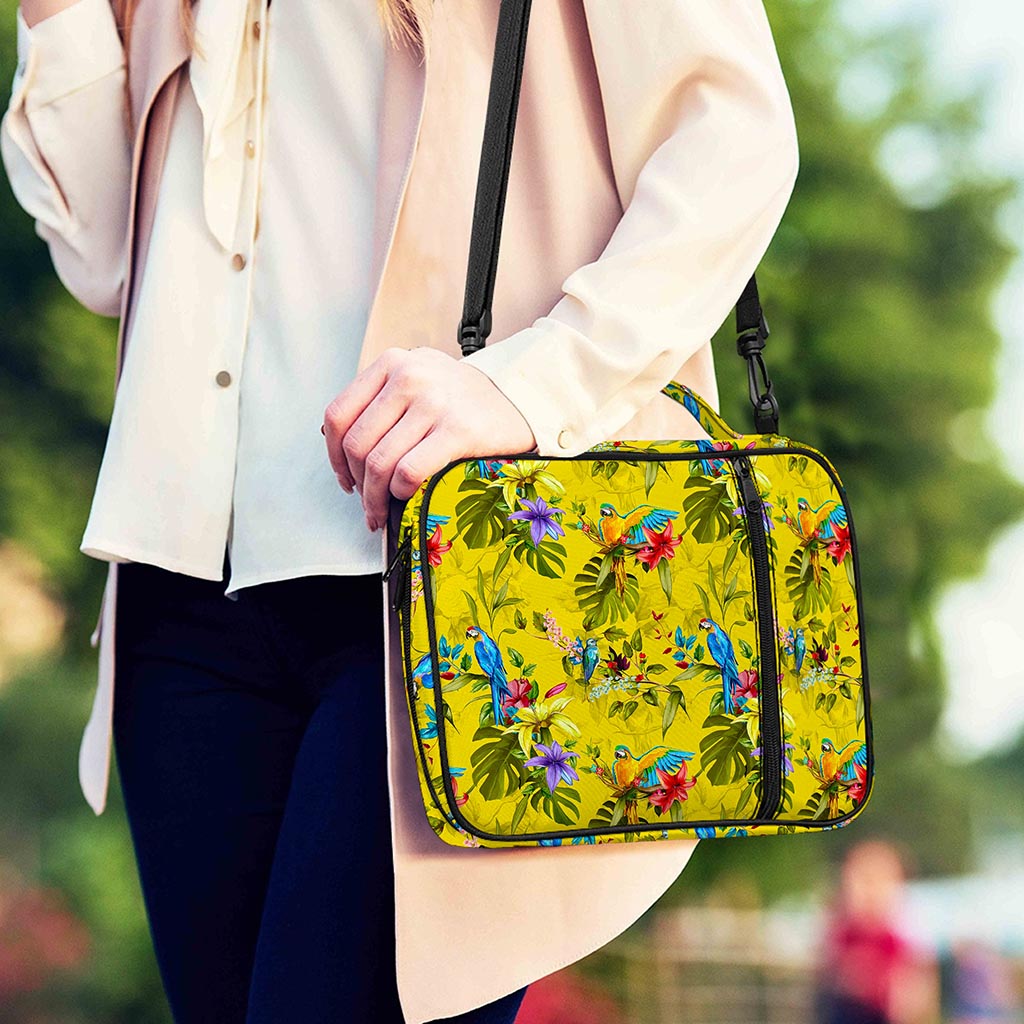 Parrot Tropical Pattern Print Shoulder Strap Bible Bag