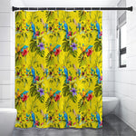 Parrot Tropical Pattern Print Shower Curtain