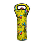 Parrot Tropical Pattern Print Single Neoprene Wine Tote