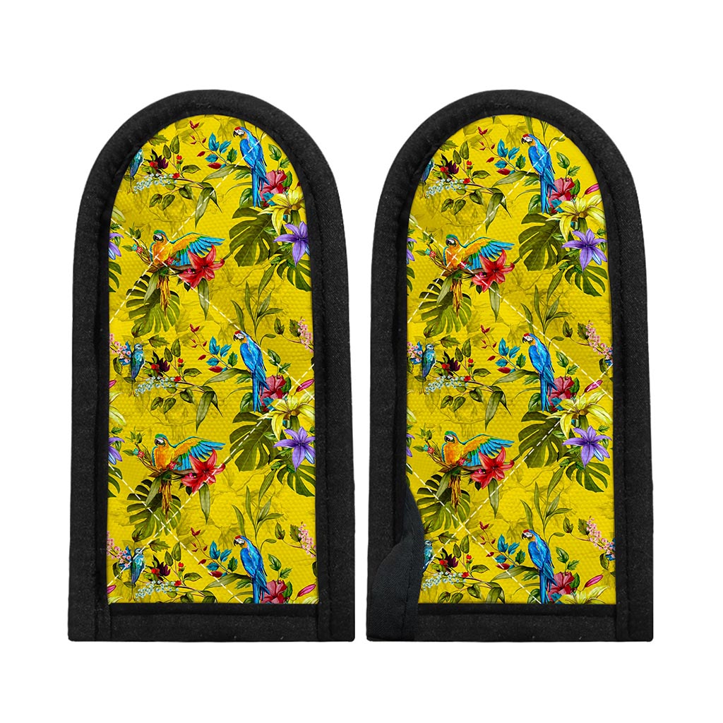Parrot Tropical Pattern Print Skillet Handle Cover