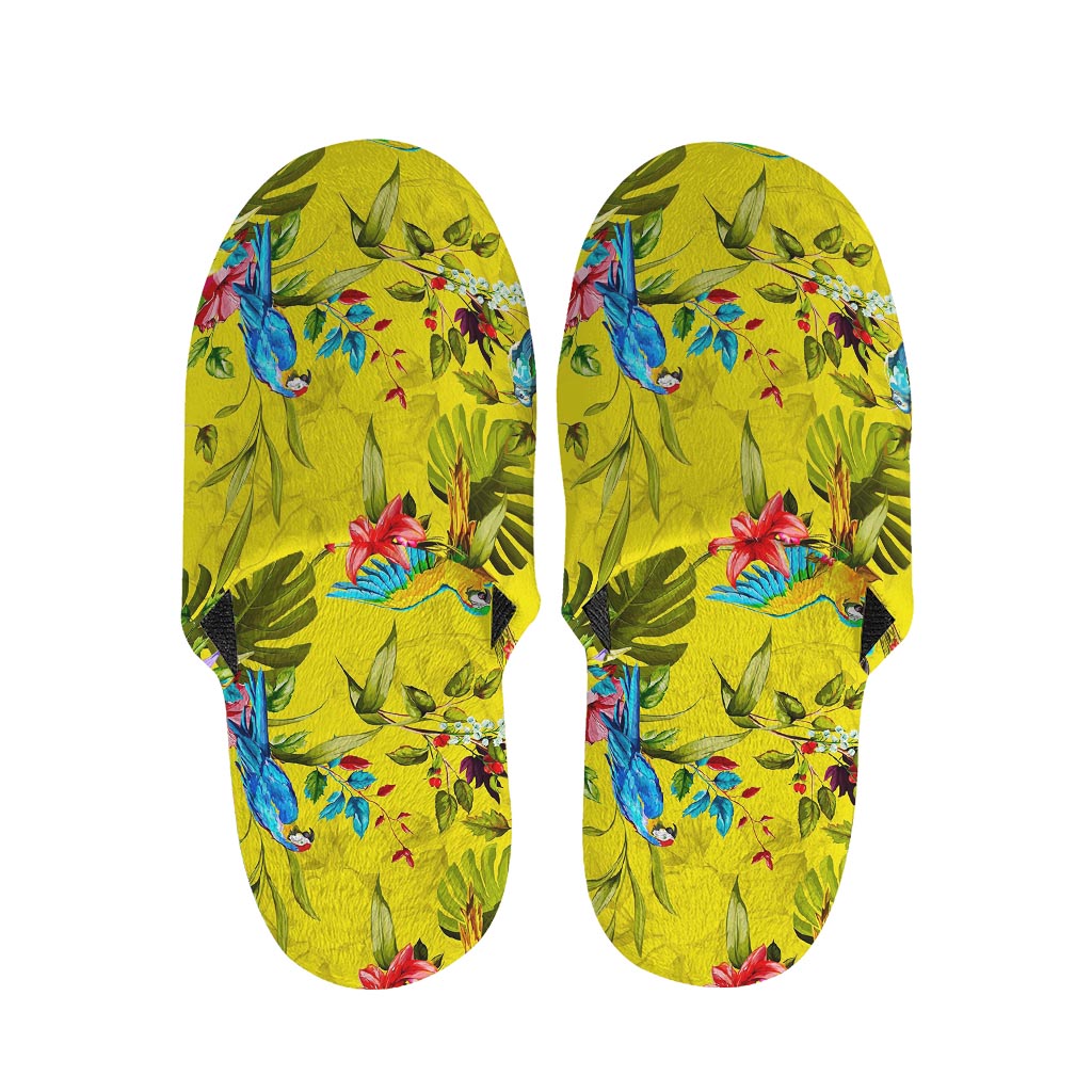 Parrot Tropical Pattern Print Slippers